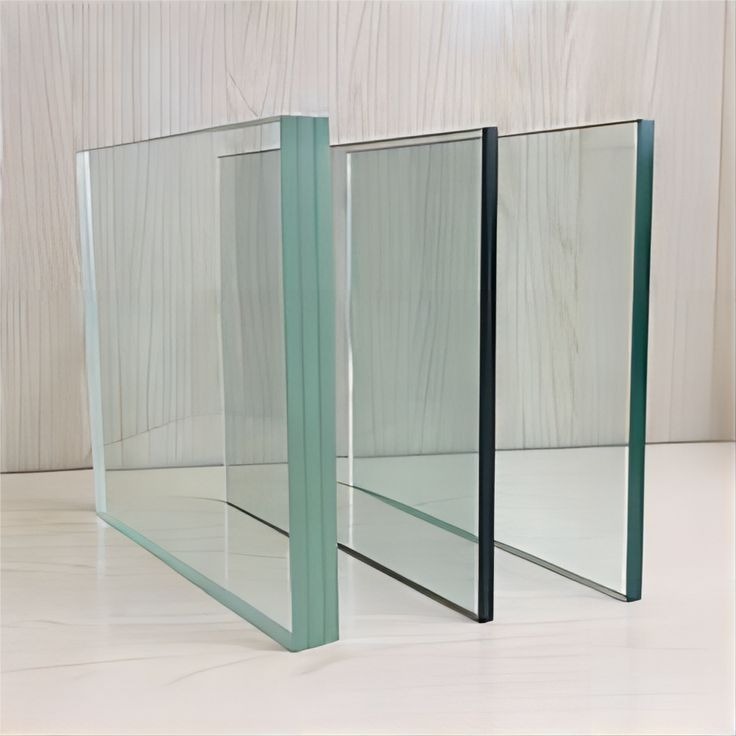 Triple-pane insulated glass units showing different thickness variations