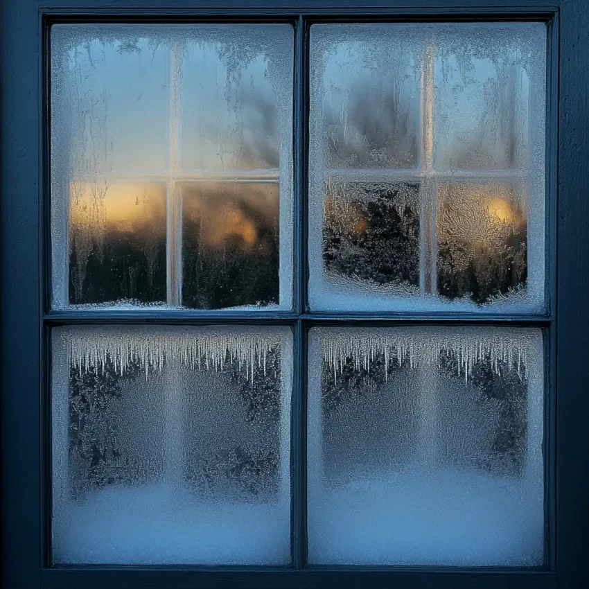frost on inside of windows