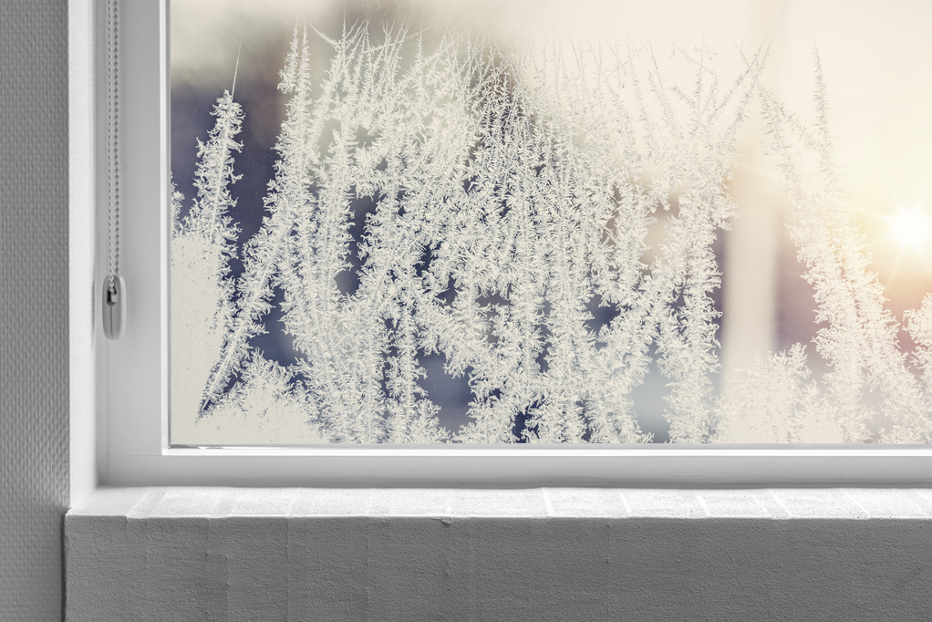 ice on the inside of windows