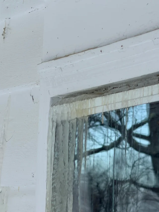 ice buildup on windows